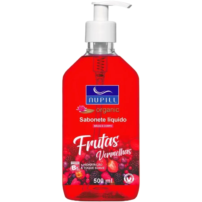 SAB. LÍQ. ORGANIC FRUTAS VERMELHAS NUPILL 500ML