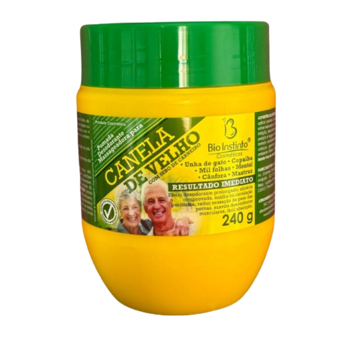 CANELA DE VELHO MASSAGEADORA COM SEBO DE CARNEIRO BIO INSTINTO 240G