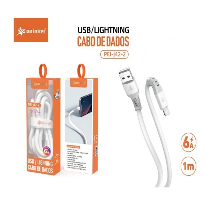 CABO DE DADOS IP (IPHONE) COM CONEXAO USB PEI-J42-2