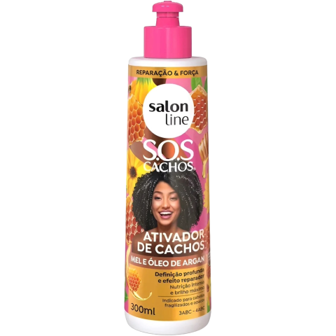 ATIVADOR DE CACHOS MEL E ÓLEO DE ARGAN SALON LINE 300ML