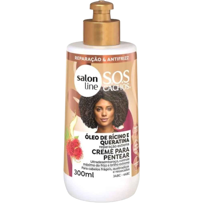 CR PENTEAR OLEO DE RICINO E QUERATINA 300 ML SALON LINE