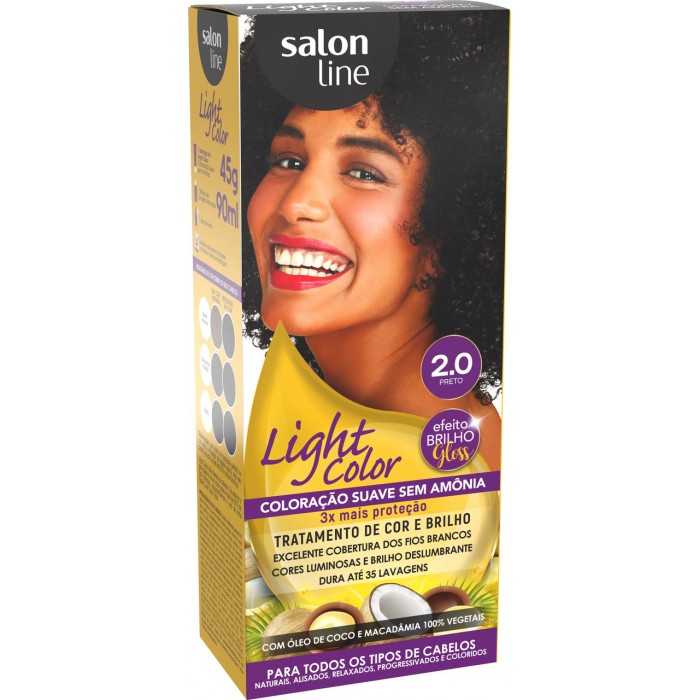 TINT LIGHT COLOR PROF 2.0 PRETO SALON LINE
