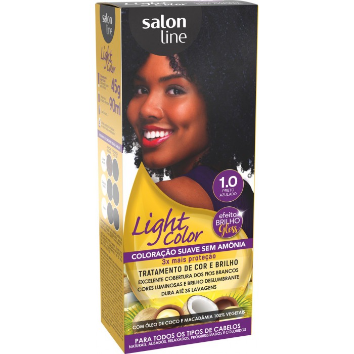 TINT LIGHT COLOR PROF 1.0 PRETO AZULADO