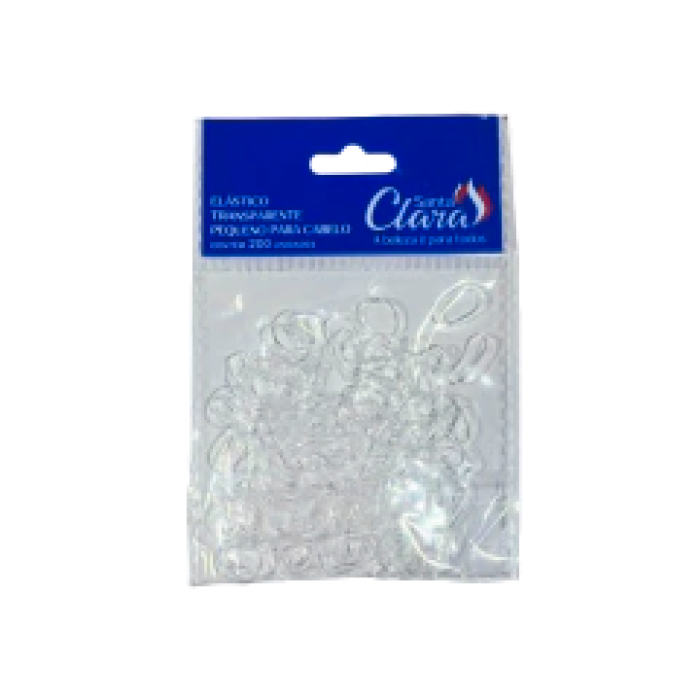 ELASTICO PEQ.TRANSP P/CABELO C/200 SANTA CLARA ELASTICO PEQ.TRANSP P/CABELO C/200 SANTA CLARA