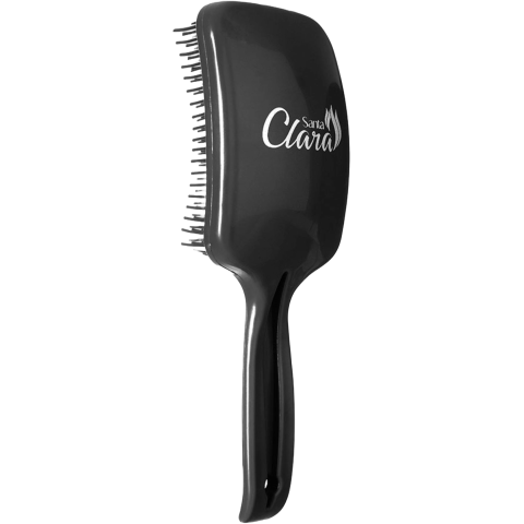 ESCOVA PRETA .RAQUETE FLEX ANATOMICA CABELO  SANTA CLARA