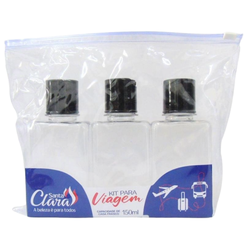 KIT LUXO P/ VIAGEM C/3 PECAS 150ML  SANTA CLARA
