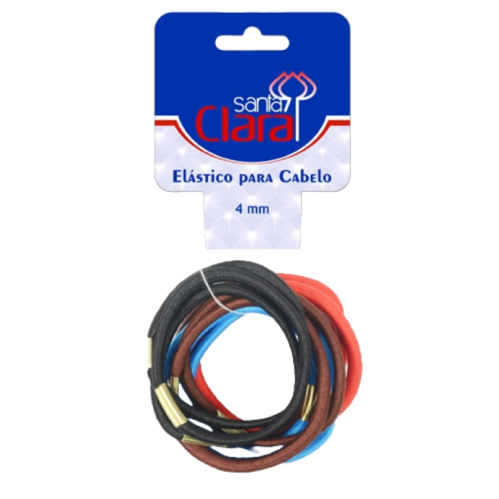 ELASTICO COLORIDO 4MM P/CABELO C/12 SANTA CLARA ELASTICO COLORIDO 4MM P/CABELO C/12 SANTA CLARA