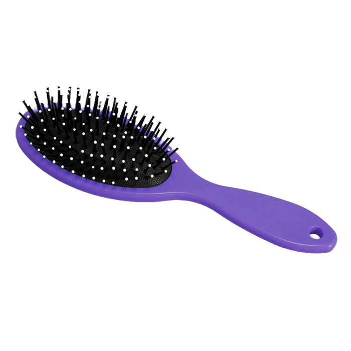 ESCOVA LILAS OVAL ALMOFADADA SANTA CLARA