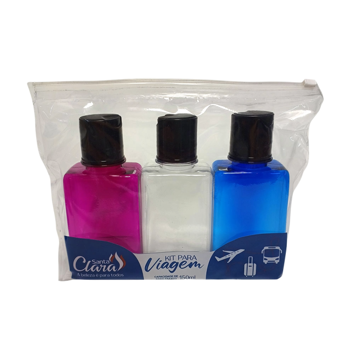 KIT LUXO COLORIDO (100ML) P/VIAGEM C/3 SANTA CLARA