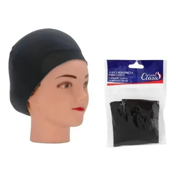 TOUCA NERO PRETA TAM UNICO PARA CABELO SANTA CLARA