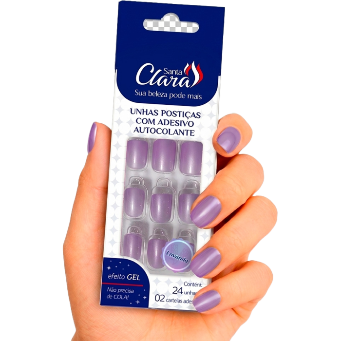 UNHA POSTICA LAVANDA CX.C/24  SANTA CLARA