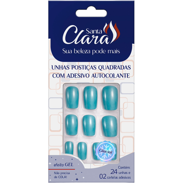 UNHA POST.QUAD.AZUL GL.CX.C/24