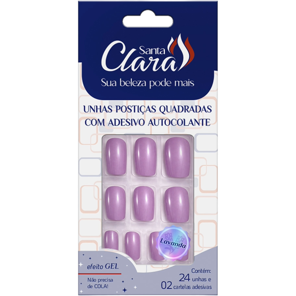 UNHA POST.QUAD.LAVANDA CX.C/24